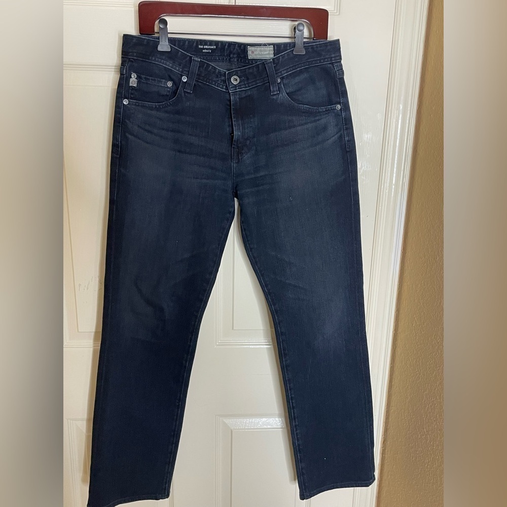 Adriano Goldschmied AG The Graduate Tailored Leg Dark Blue Jeans Men's 32x34‍‍‍‍ - Picture 3 of 12